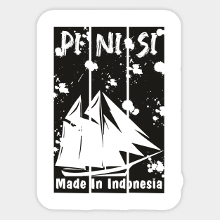 ethnic tshirt (pinisi - light) Sticker